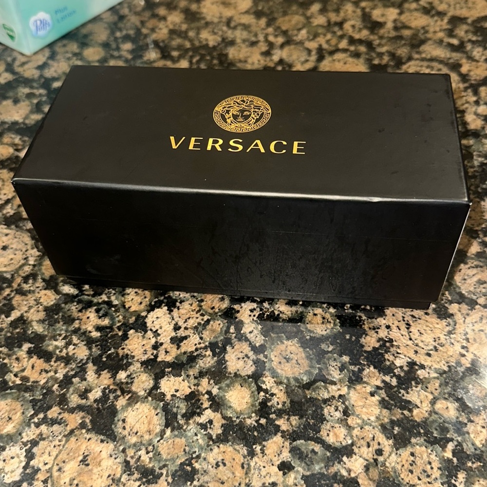 Versace Glasses Case, Box and Small Drawstring Glasses Pouch.